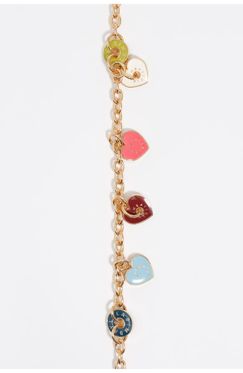 Bimba y Lola Heart Logos Necklace, Alternate, color, Garnet