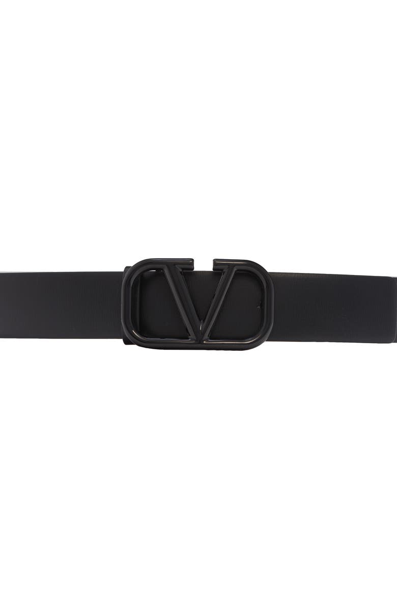 Valentino Garavani VLOGO Buckle Leather Belt, Alternate, color, 
