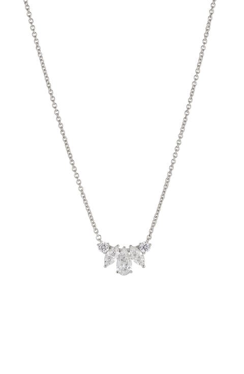 Wren Cubic Zirconia Small Frontal Necklace