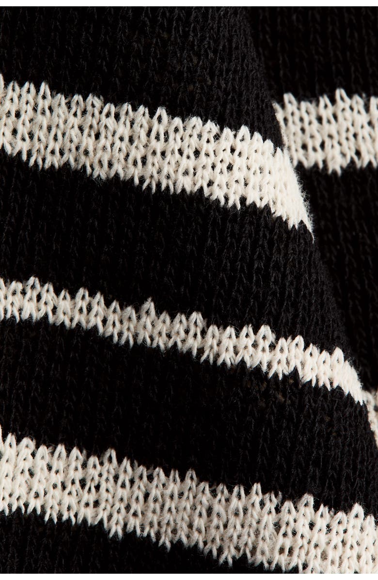 H&M Knitted Halterneck Dress, Alternate, color, Black/Striped