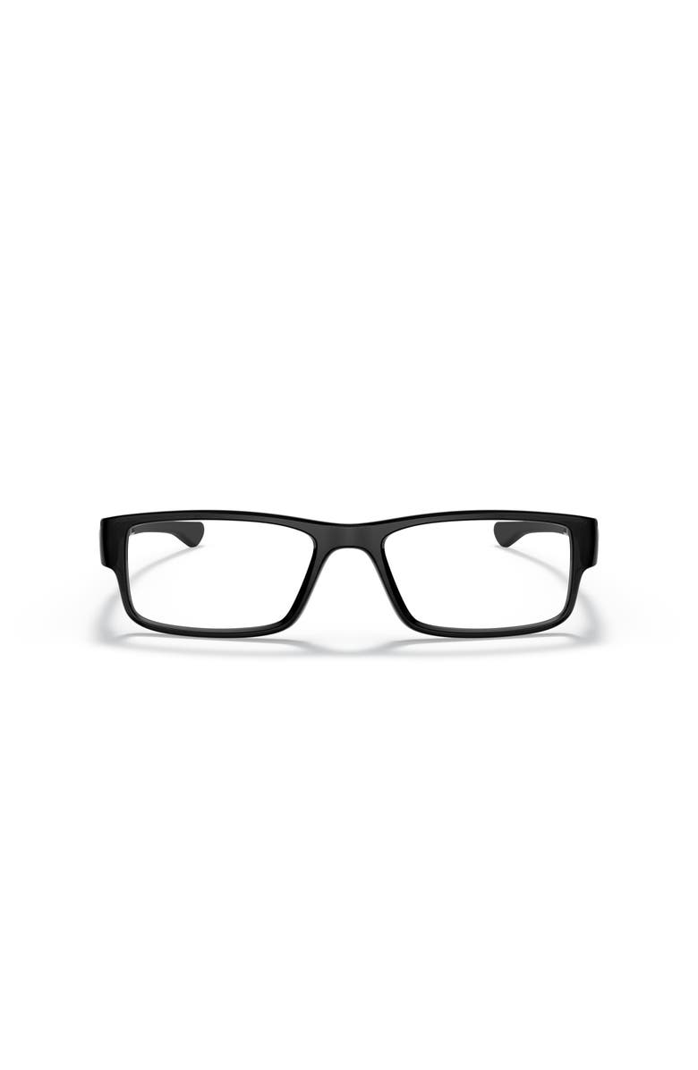 Oakley 57mm Rectangle optical glasses, Alternate, color, Black