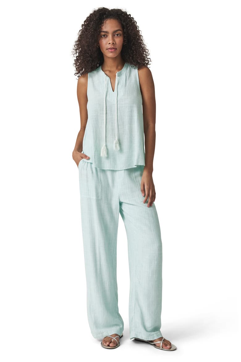 Layla Wide Leg Pants, Alternate, color, MINT STRIPE