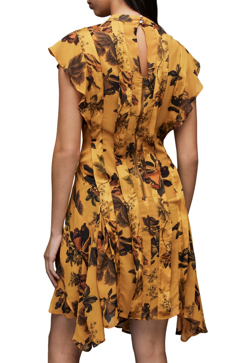 vince camuto ruched asymmetric laguna crepe dress AllSaints
