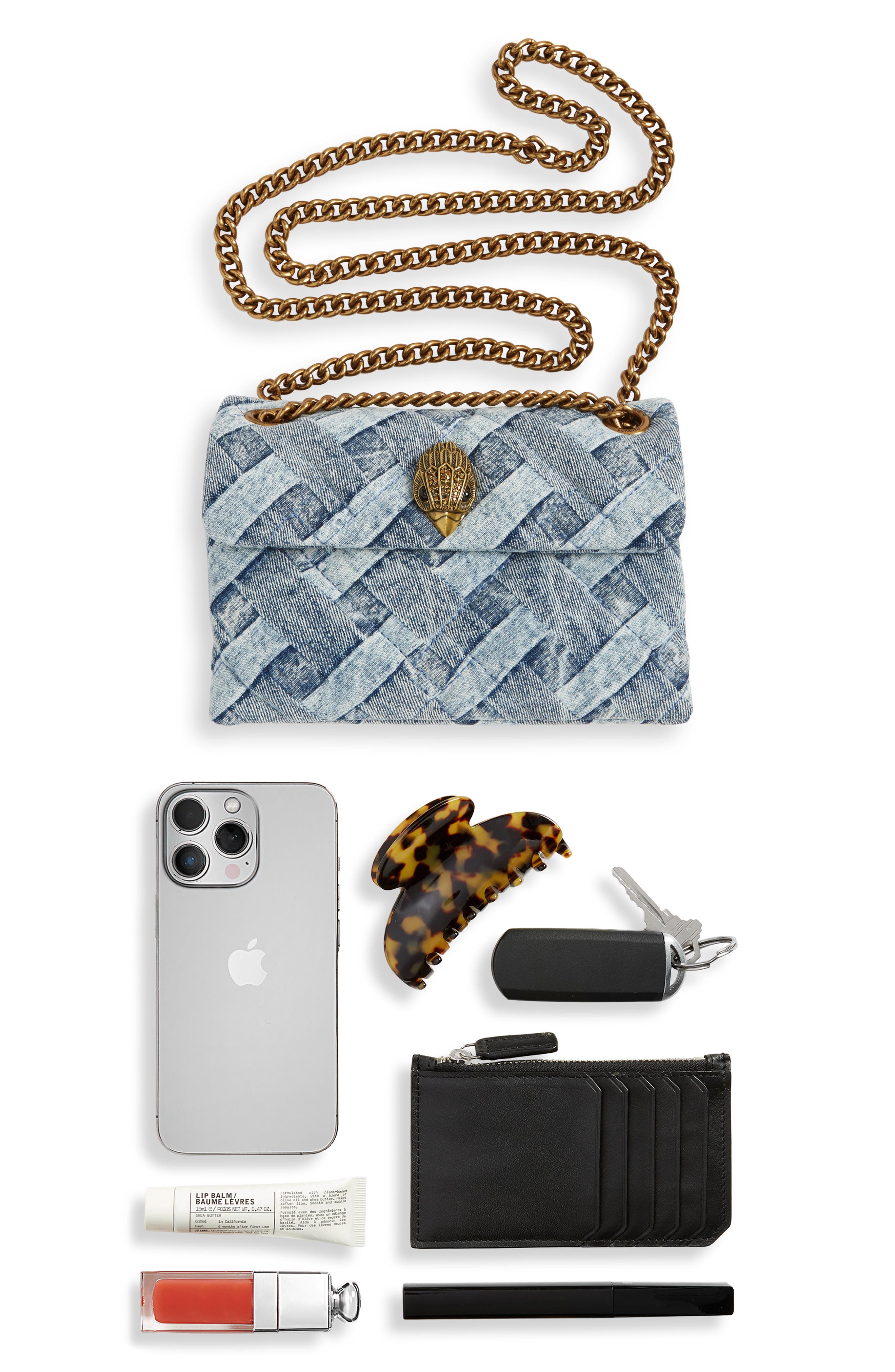 Женские сумки Kurt Geiger London Mini Kensington Denim Crossbody Bag — фото 6