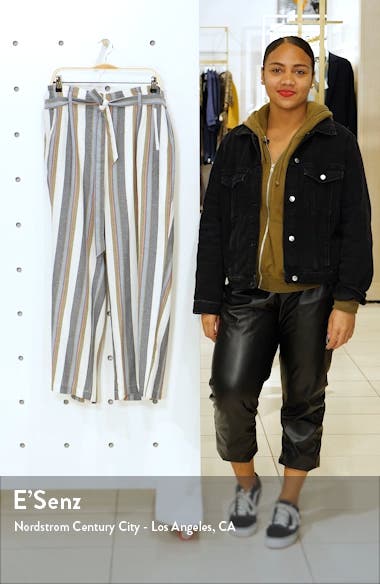 BP. Stripe Paperbag Pants (Women) | Nordstrom