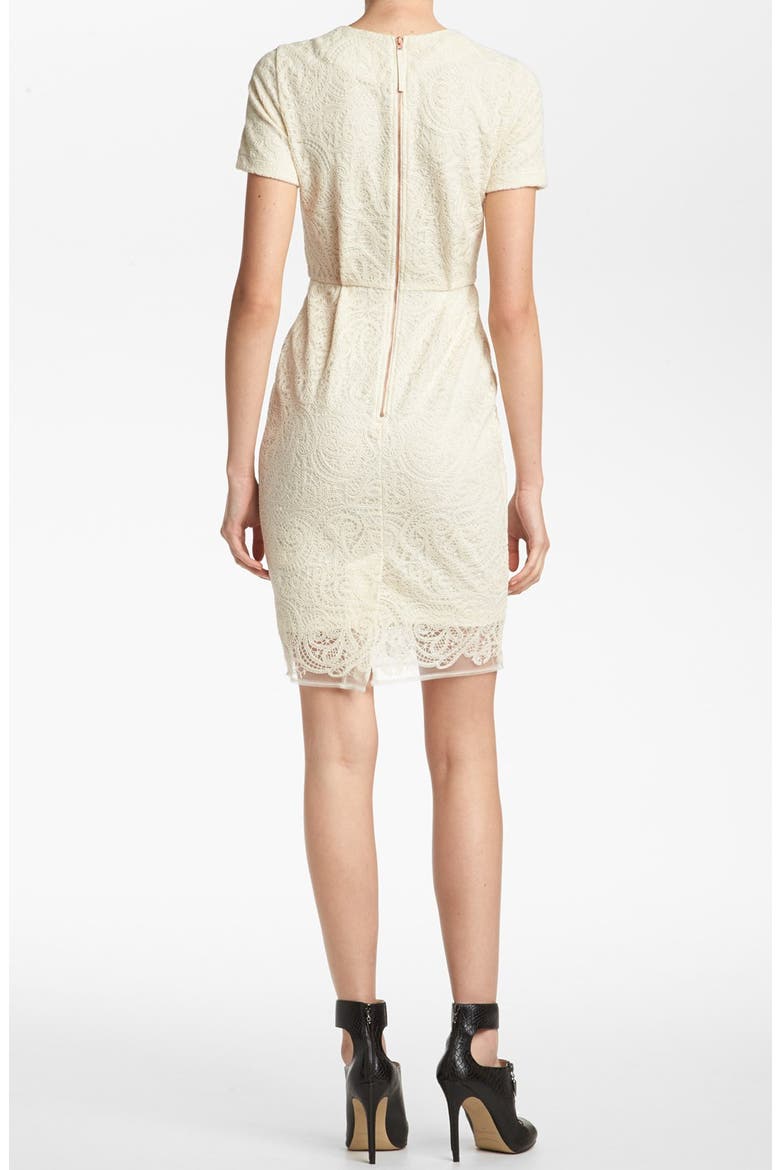 'Elfin' Lace Sheath Dress, Alternate, color, CREAM