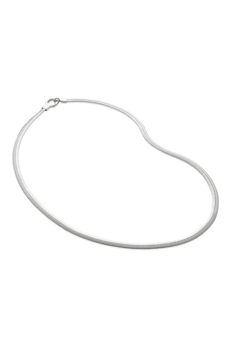 Wide Snake Chain Necklace , Main, color, STERLING SILVER