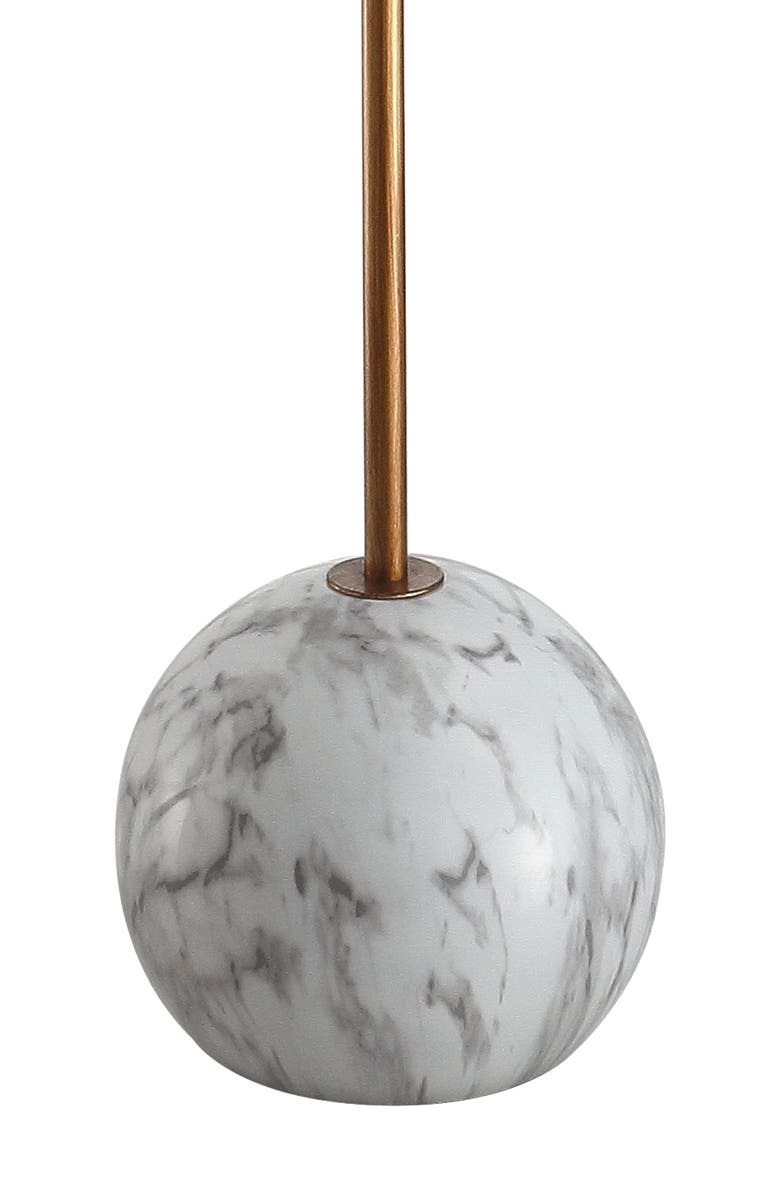JONATHAN Y Miami 63.5" Minimalist Resin/Metal LED Floor Lamp, Alternate, color, Gold/White