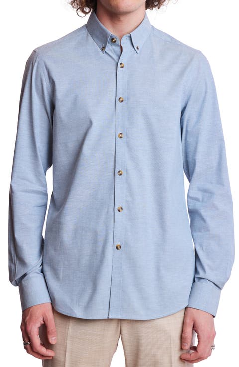 Brian Solid Stretch Cotton Dress Shirt