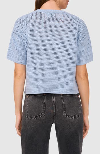 Open Stitch Crewneck Sweater