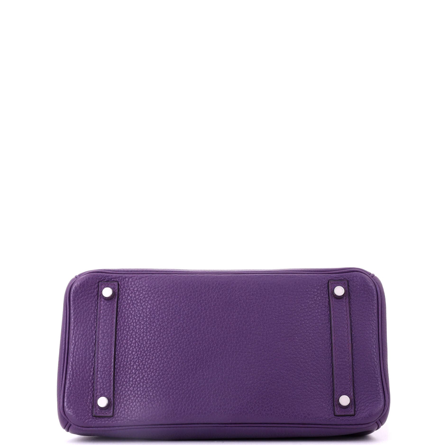 Pre-Owned Hermes Birkin Handbag Purple Togo with Palladium Hardware 30, Alternate, color, Ultraviolet