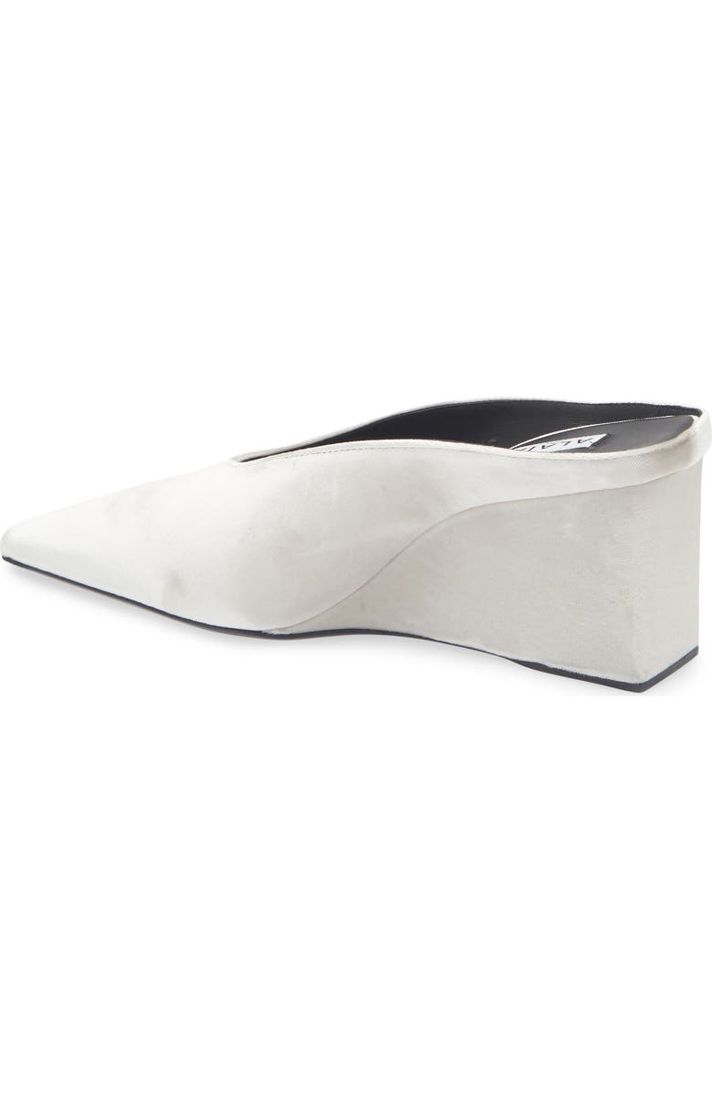 Alaïa Cube Pointed Toe Wedge Mule, Alternate, color, Argent