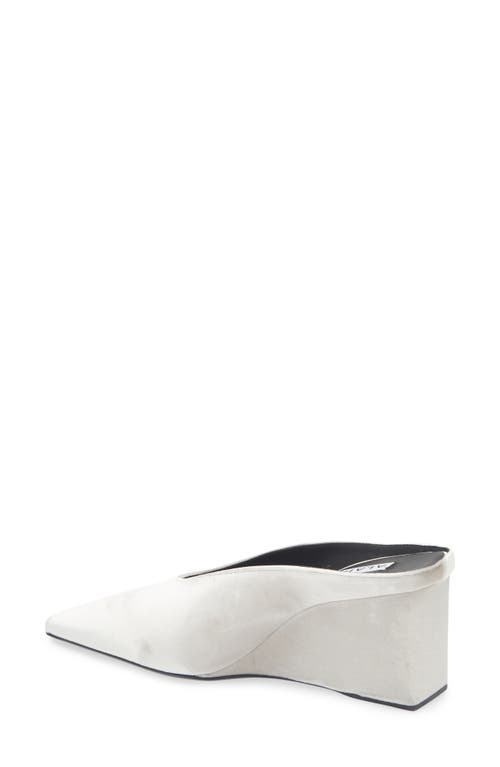 Alaïa Cube Pointed Toe Wedge Mule In Metallic