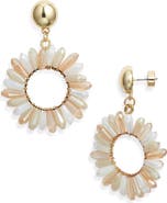 Nordstrom Petal Hoop Drop Earrings