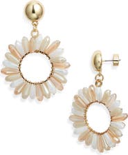 Nordstrom Petal Hoop Drop Earrings