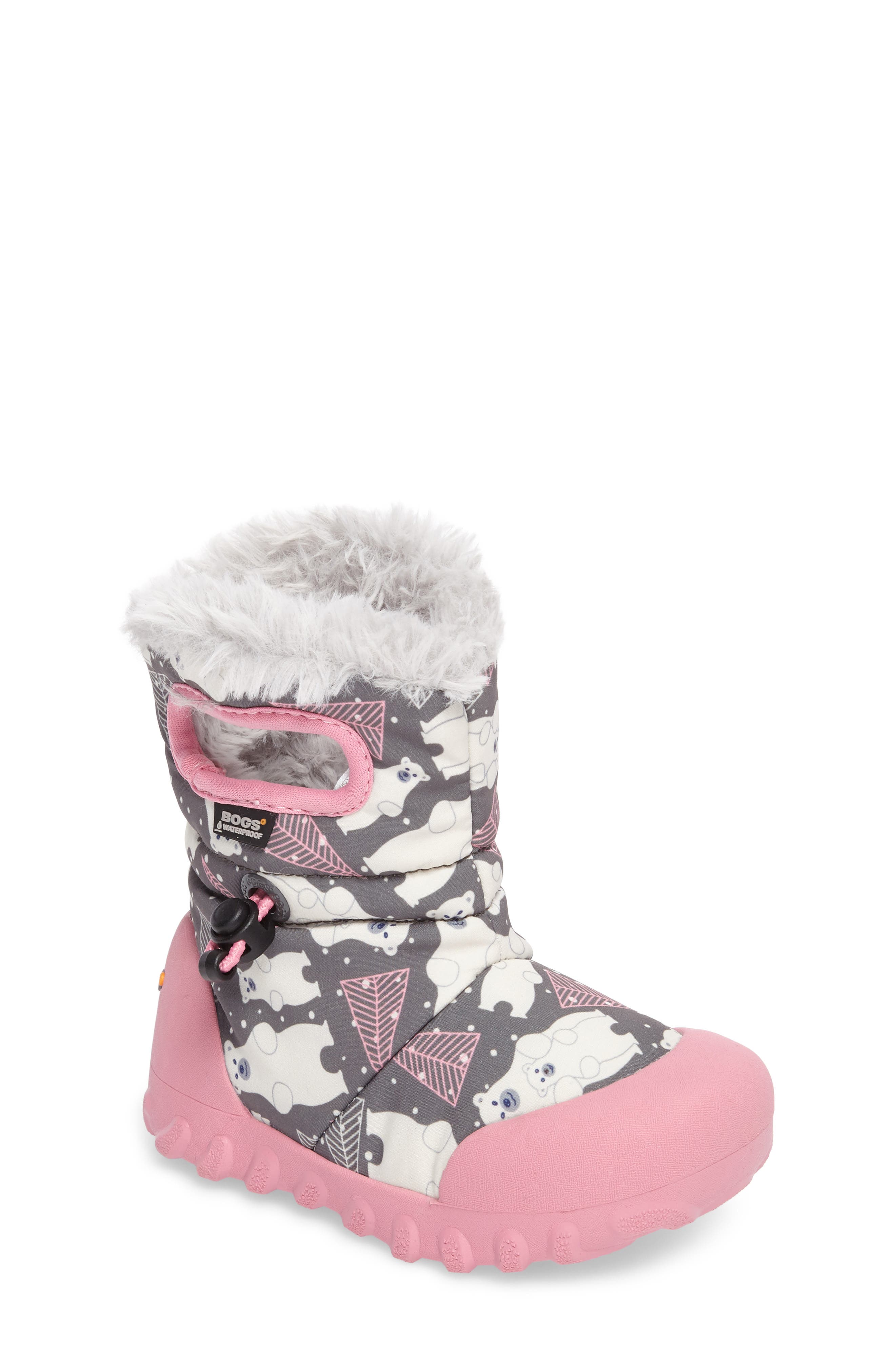Bogs B-MOC Bears Waterproof Insulated Faux Fur Boot, Main, color, 