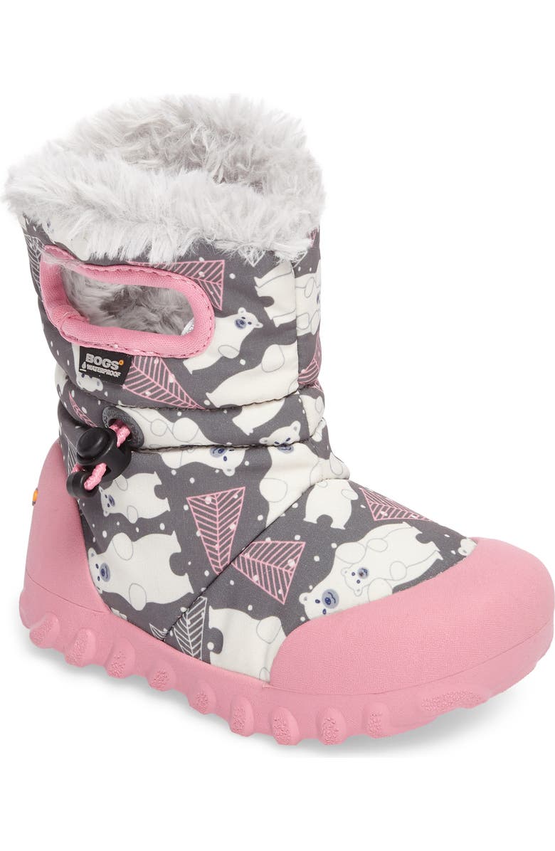 Bogs B-MOC Bears Waterproof Insulated Faux Fur Boot, Main, color,