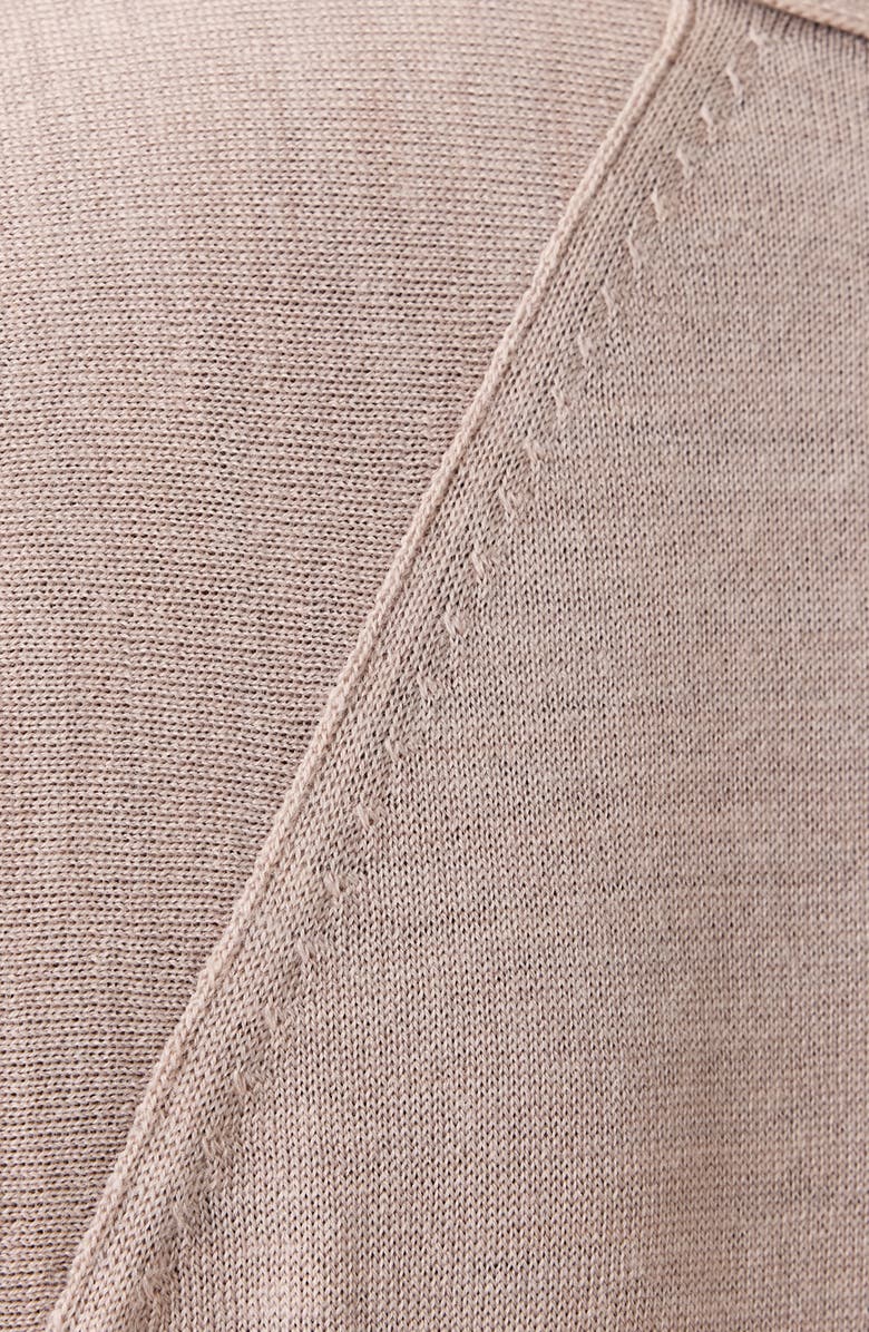 AllSaints Honor V Merino Wool Cardigan, Alternate, color, Pashmina Pink