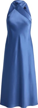 Lauren Ralph Lauren Hammered Satin Cocktail Dress