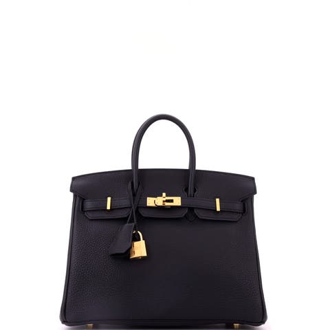Birkin Handbag Black Togo with Gold Hardware 25