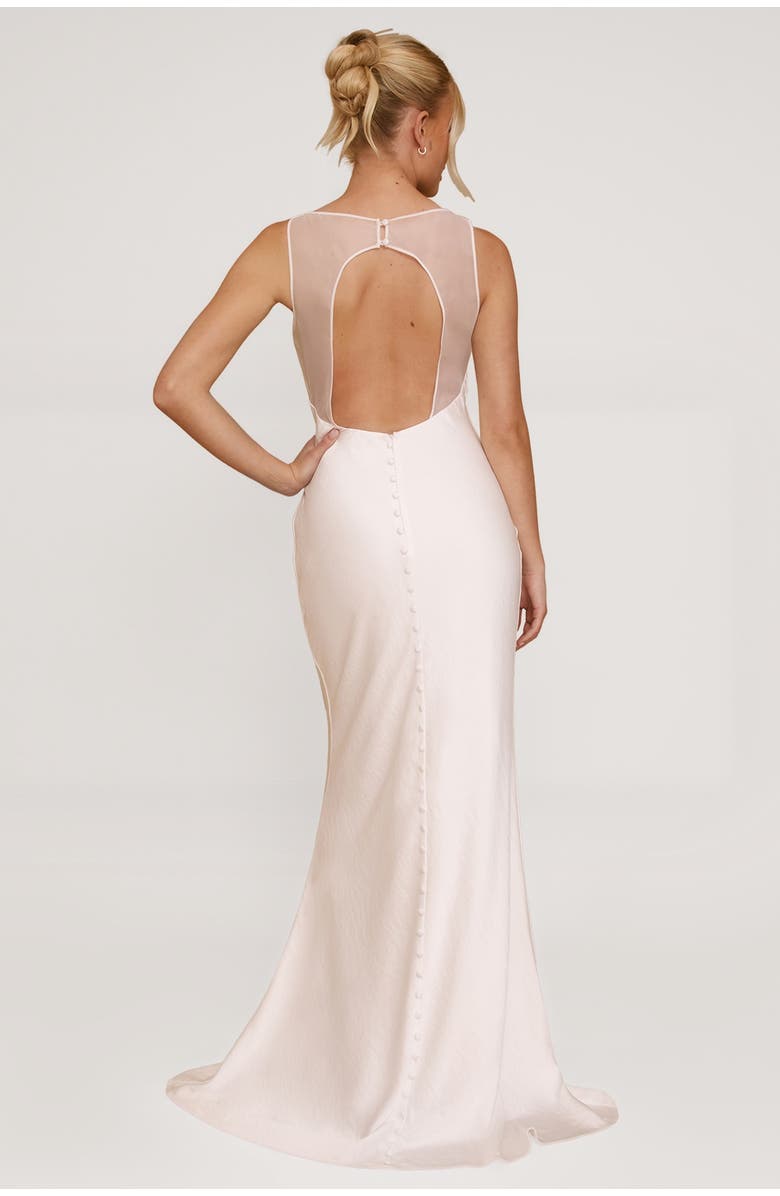 Six Stories Clarise Organza Open Back Maxi Dress, Alternate, color, 