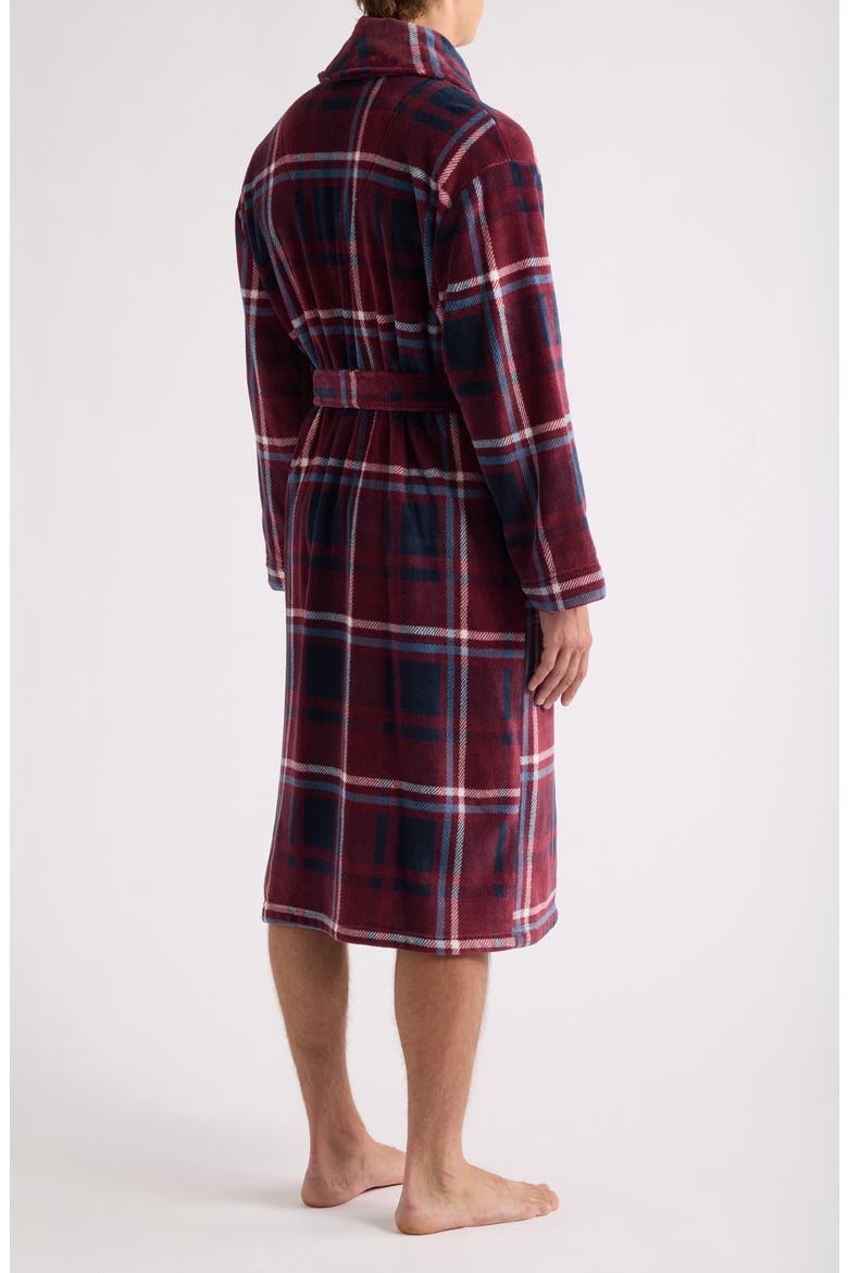Firelight Plush Shawl Robe, Alternate, color, WINTERBERRY