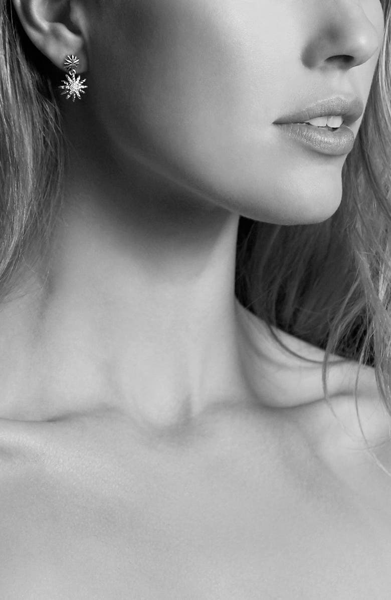 David Yurman Starburst Double Drop Earrings with Diamonds, Alternate, color, 