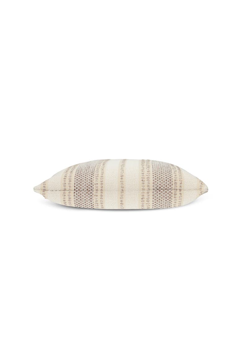 Axis Textural Stripe Indoor & Outdoor Woven Accent Pillow & Insert, Alternate, color, Travertine