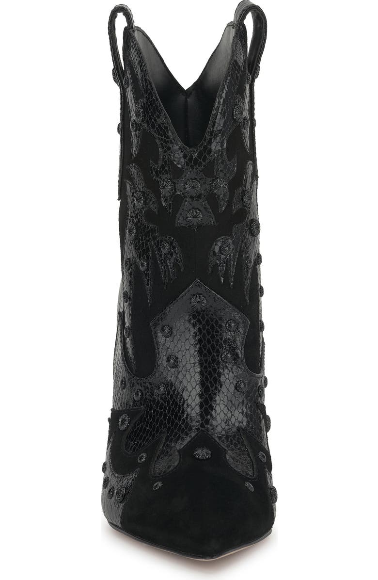 Jessica Simpson Palieve 4 Snakeskin Embossed Bootie, Alternate, color, Black