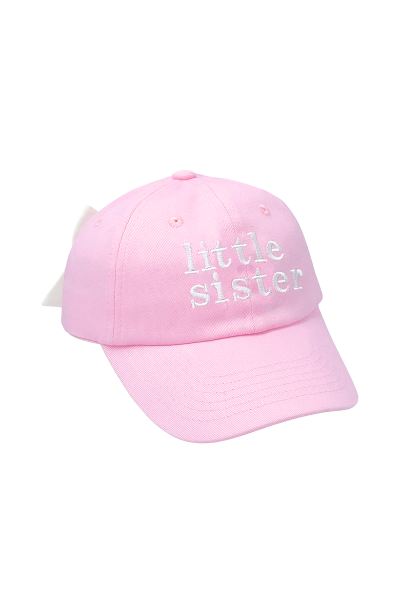 Little Sister Twill Bow Baseball Hat, Main, color, Pink