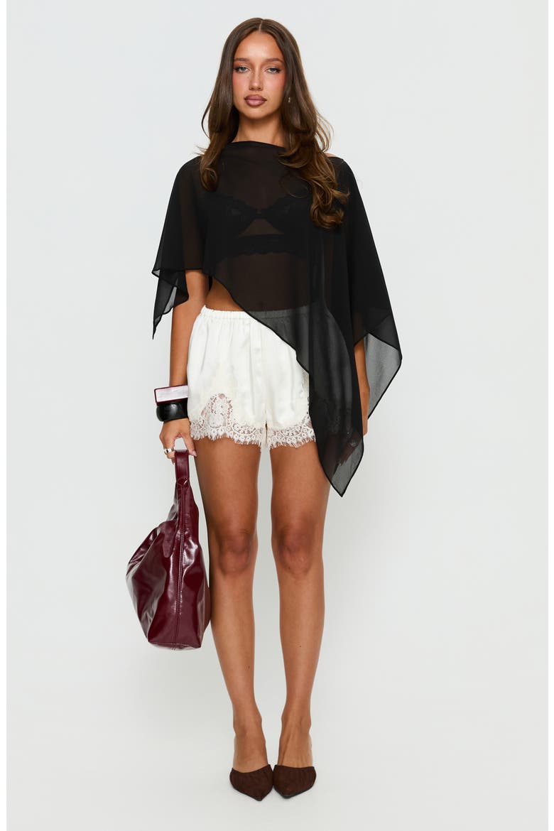 Mairelle Sheer Poncho, Alternate, color, BLACK