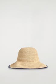 COS Contrast-trim Raffia Hat