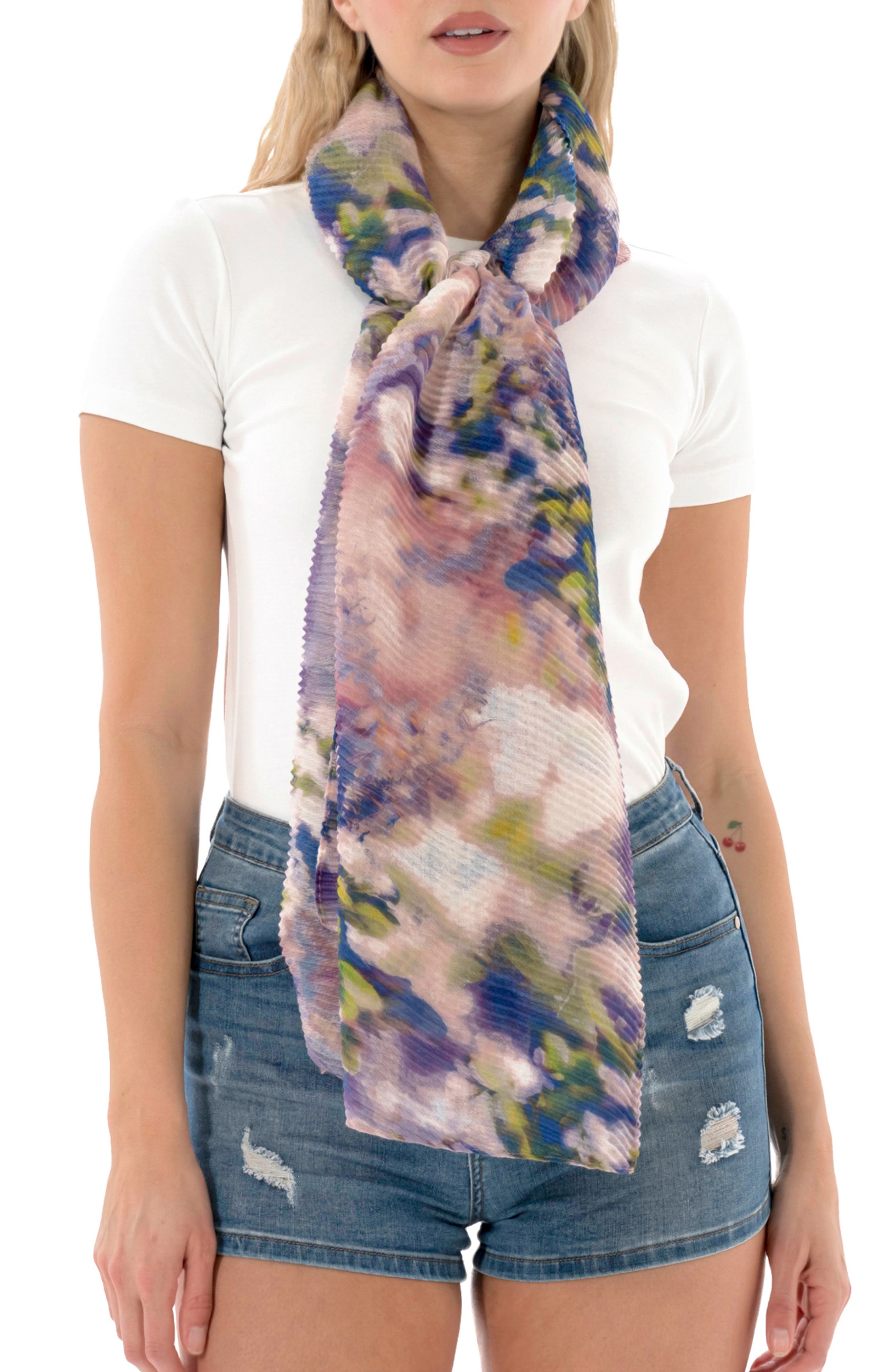 Nicole Miller Pleated Oblong Scarf
