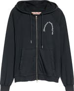 STOCKHOLM SURFBOARD CLUB Petite Logo Organic Cotton Zip Graphic Hoodie