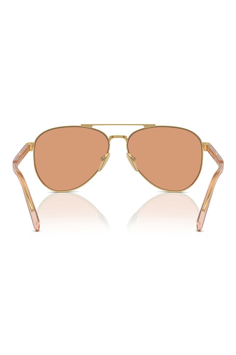 61mm Pilot Sunglasses, Alternate, color, GOLD