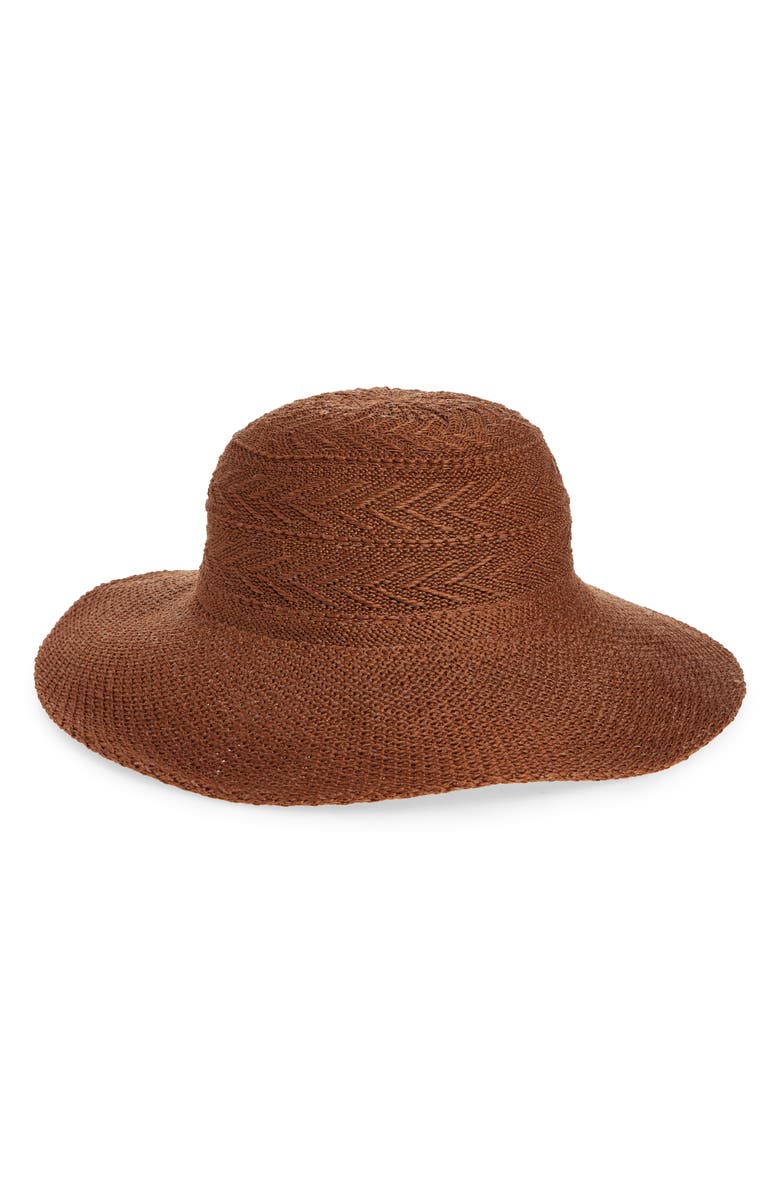 Treasure & Bond Packable Knit Floppy Hat, Main, color, Rust
