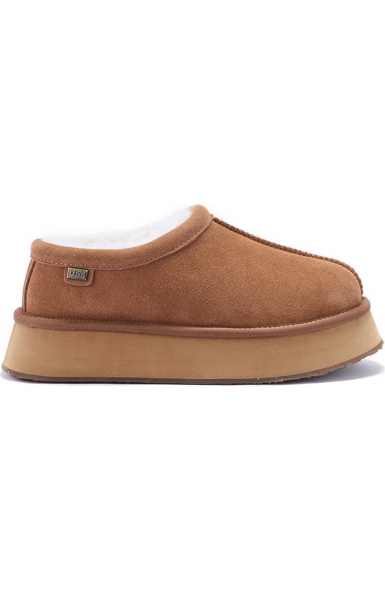 Australia Luxe Collective Outback Genuine Shearling Platform Slipper, Alternate, color, Chestnut