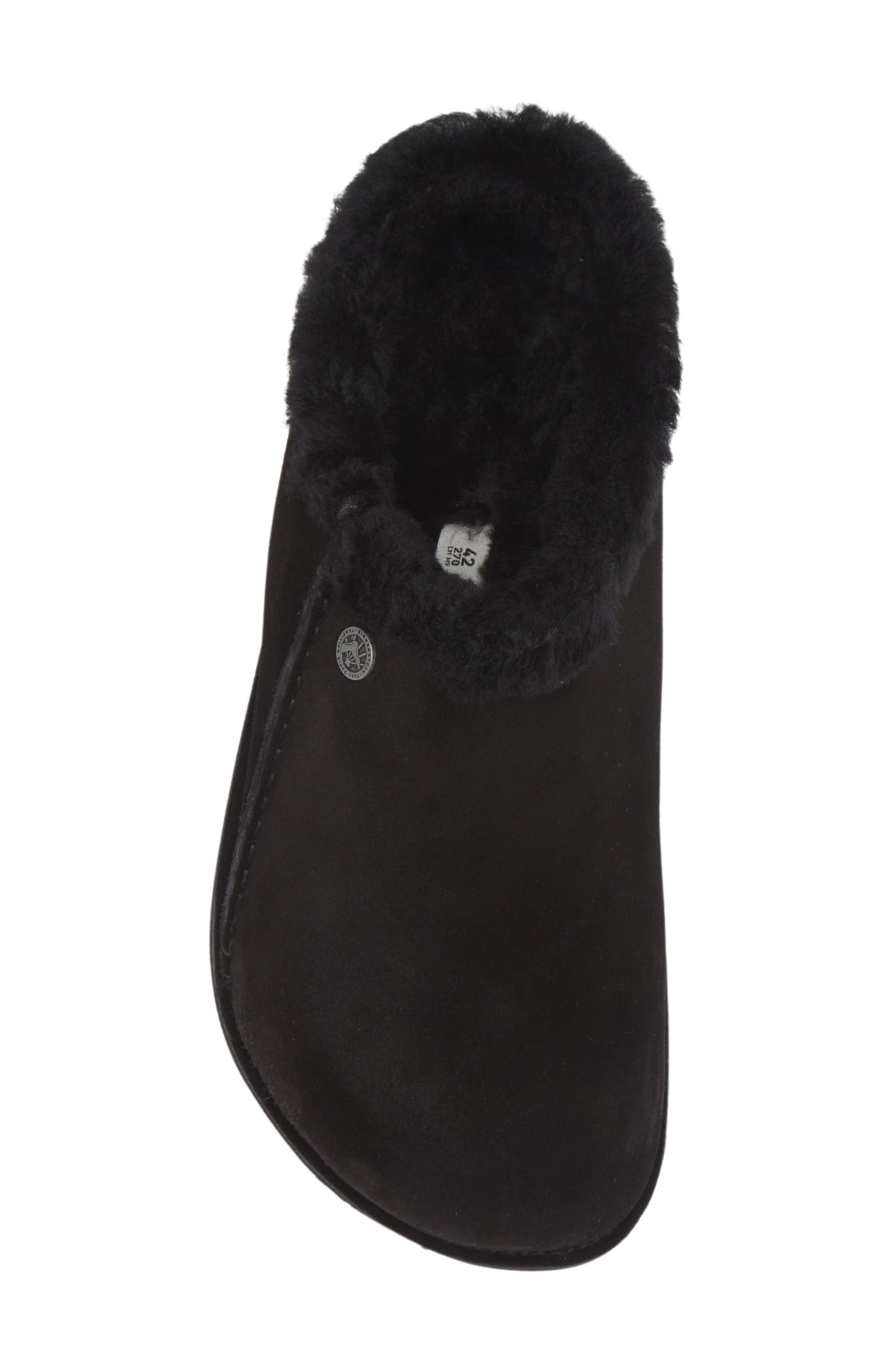 Birkenstock Zermatt Genuine Shearling Slipper, Alternate, color, Black/ Black