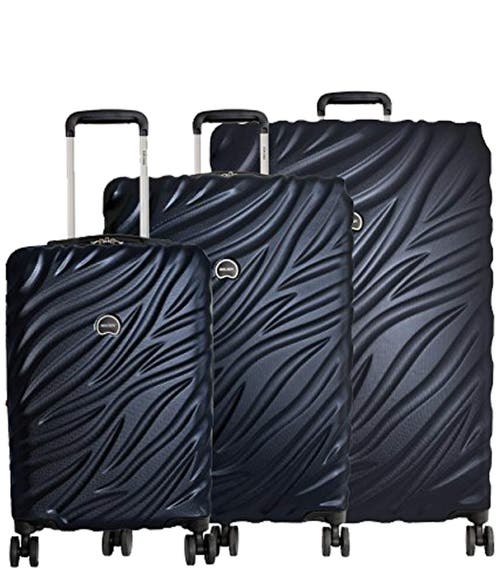 Delsey Paris Alexis Hardside 3-piece (21"/25"/29") Expandable Spinner Luggage Set In Navy