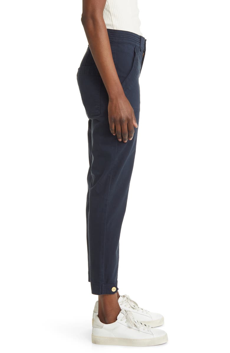 FRAME Trapunto Button Tab Cuff Pants, Alternate, color, Washed Navy