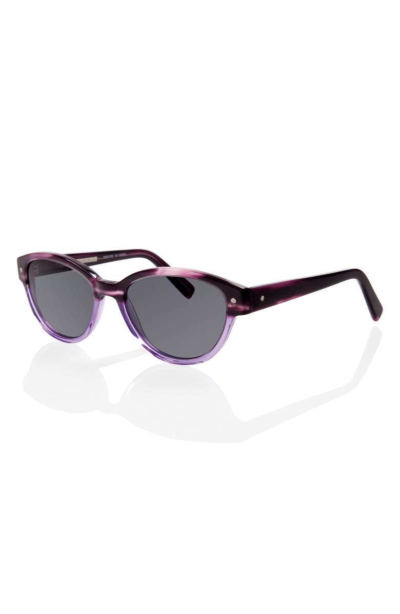 Eco Bali 55mm Polarized Oval Sunglasses, Alternate, color, Patterened Purple
