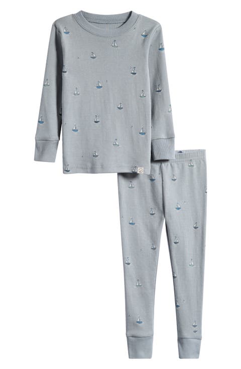 Print Fitted Organic Cotton Two-Piece Pajamas (Baby)