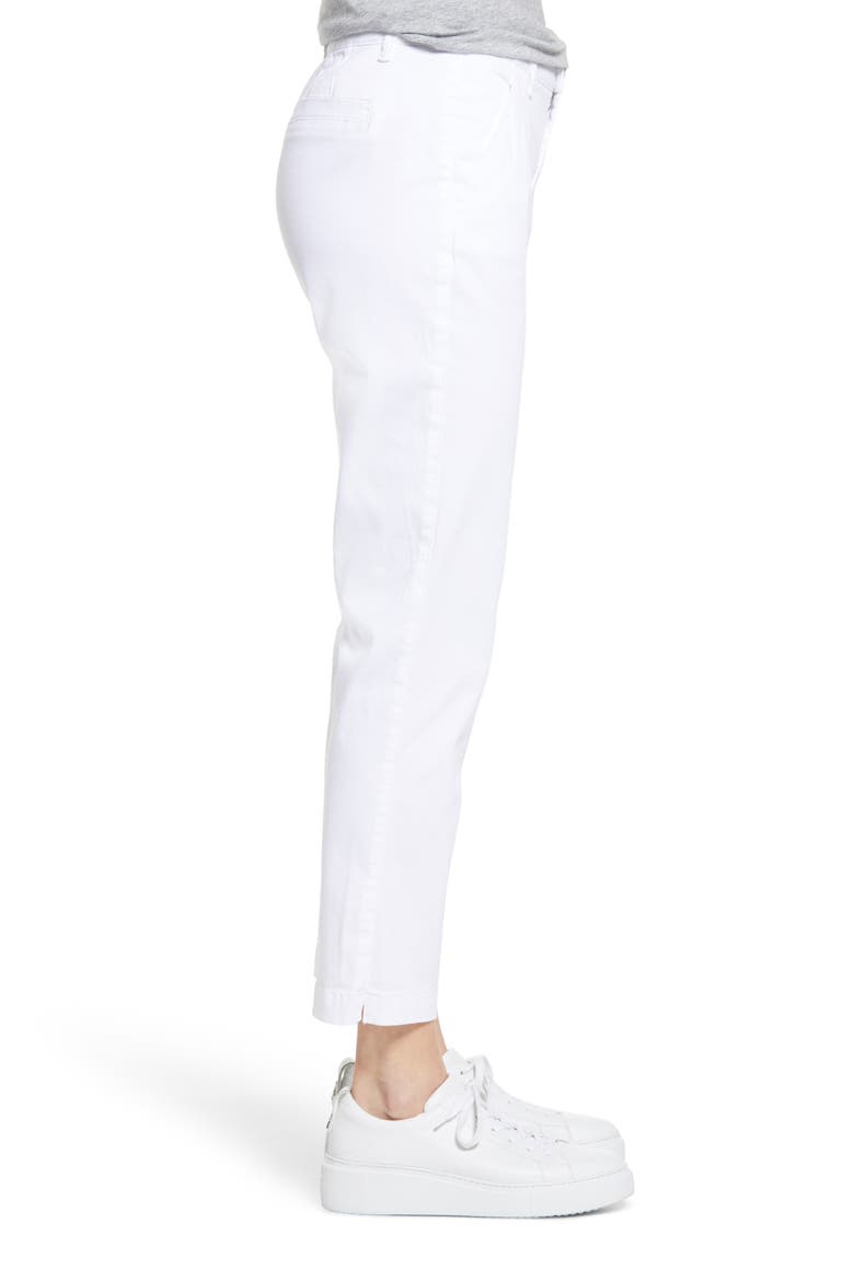 Stretch Cotton Pants (Nordstrom Exclusive), Alternate, color, WHITE