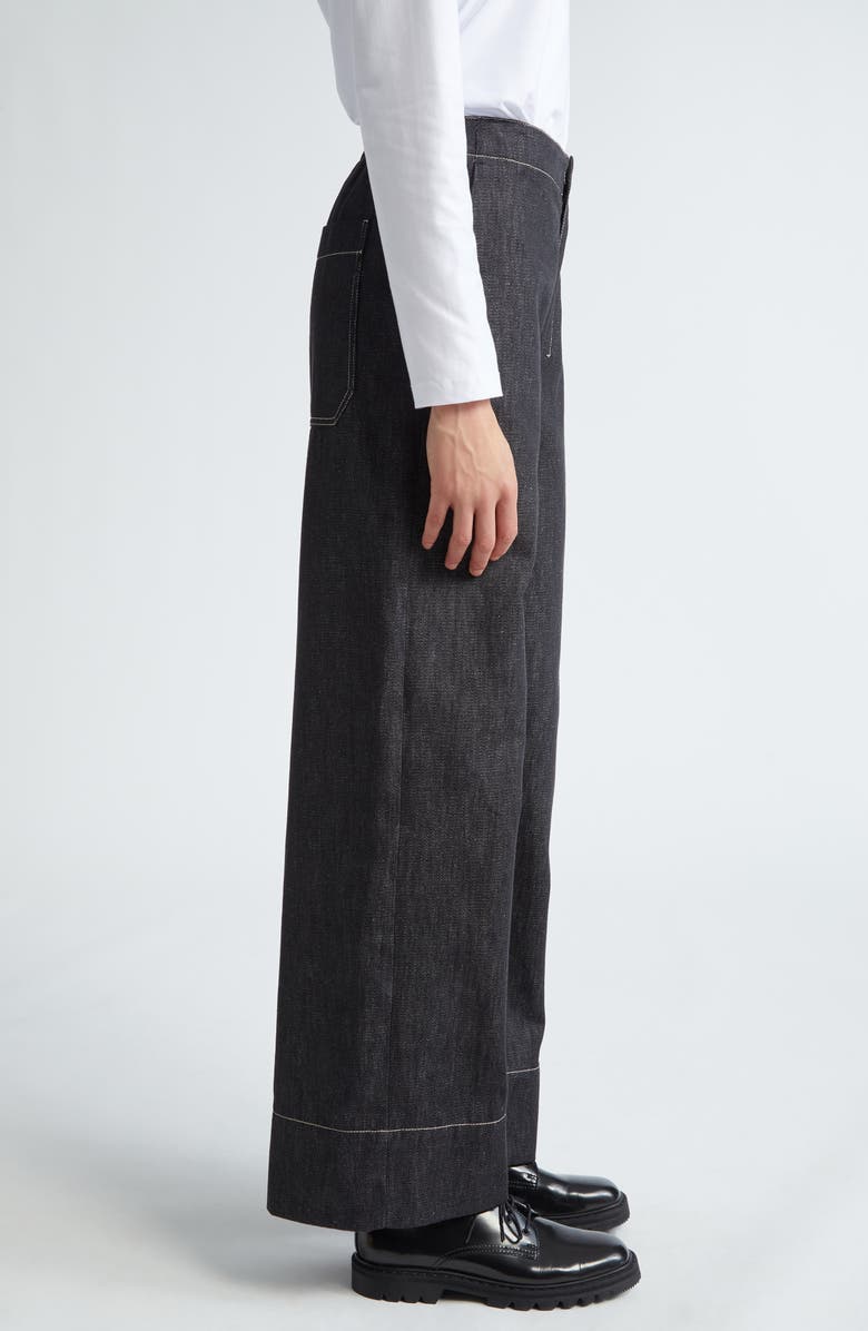 Max Mara Omelia Wide Leg Cotton Trousers, Alternate, color, 