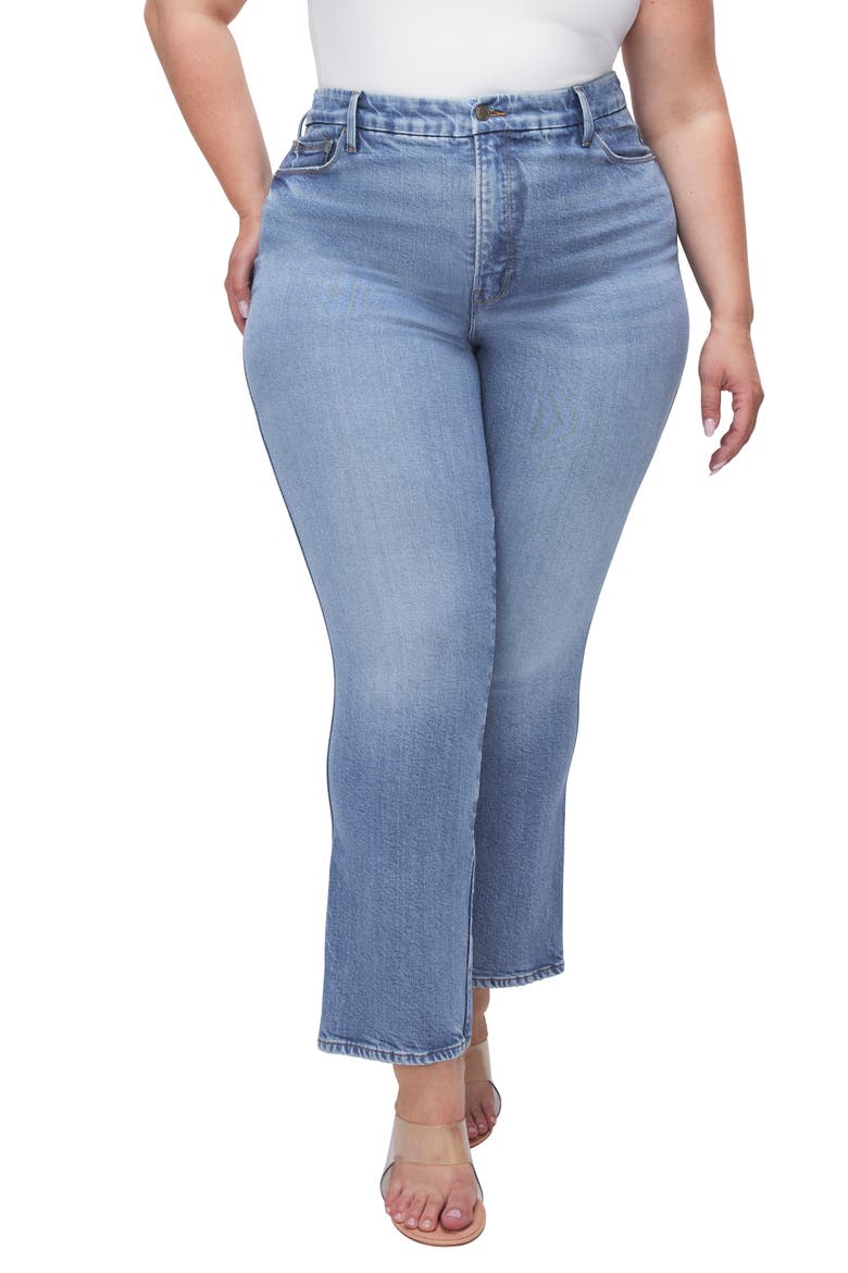 Soft Tech Good Curve High Waist Ankle Straight Leg Jeans, Alternate, color, INDIGO539