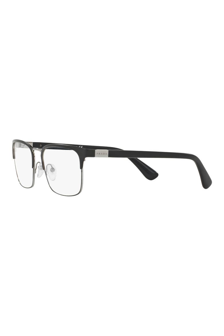 Heritage 56mm Square Optical Glasses, Alternate, color, MATTE BLACK