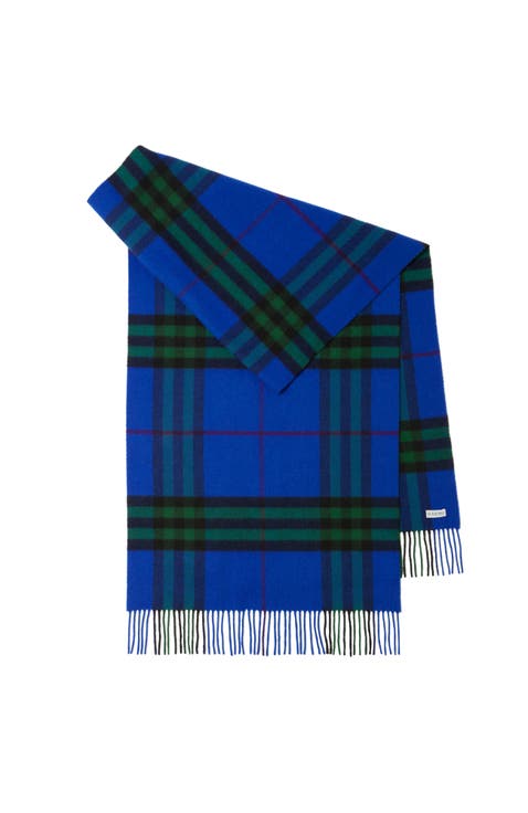 Wide Check Cashmere Scarf