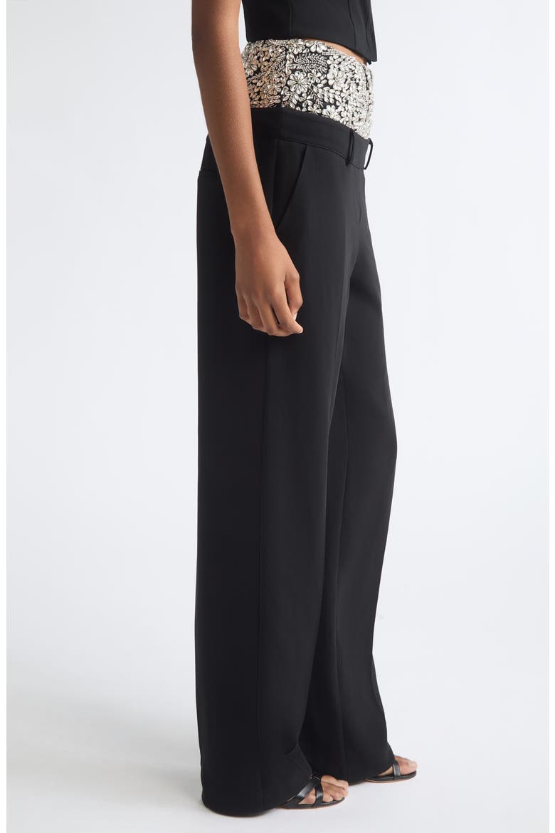 Crystal Ivy Dionne Wide Leg Pants, Alternate, color, BLACK/ CLEAR