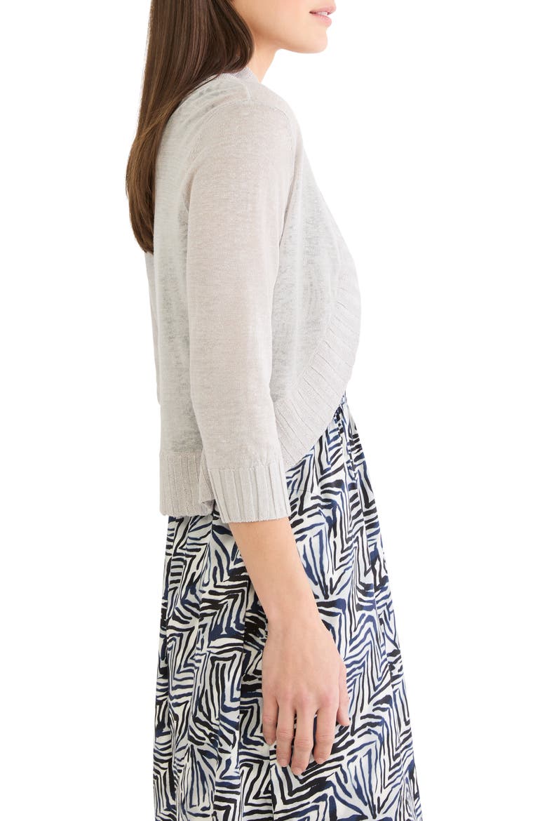 Linen Blend Bolero Cardigan, Alternate, color, SILVER WISP