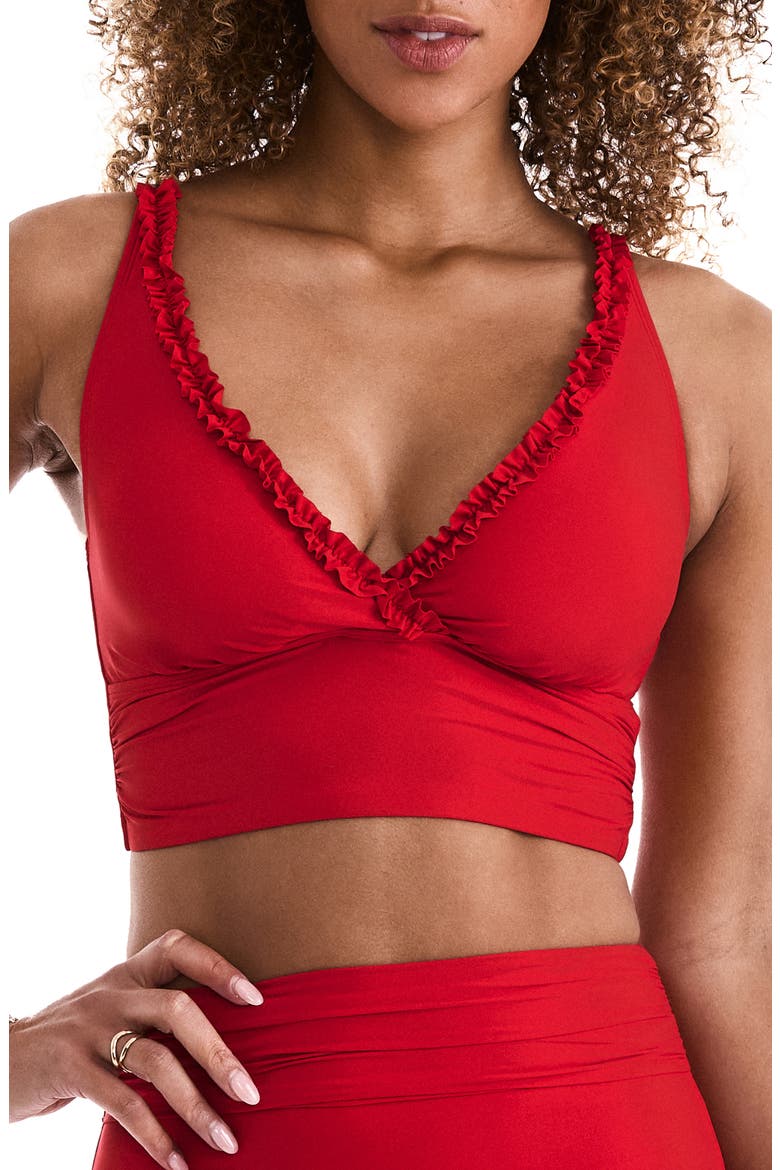 Sonny Midkini Swim Top, Main, color, CHERRY